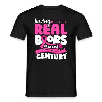 Breast Cancer Survivor Pin Breast Cancer - Men's T-Shirt - black - Front - AI Model Male 178 light (178cm)