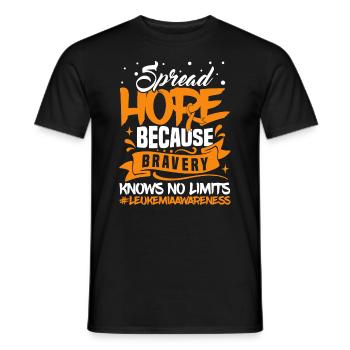 Leukämie-Krebs-Bewusstseins-Schleife - Männer T-Shirt - Schwarz - Vorne - AI Model Male 178 light (178cm)