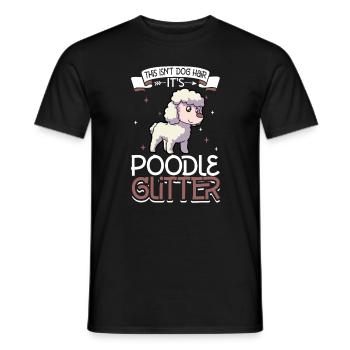 Poodle Glitter - Men's T-Shirt - black - Front - AI Model Male 178 light (178cm)