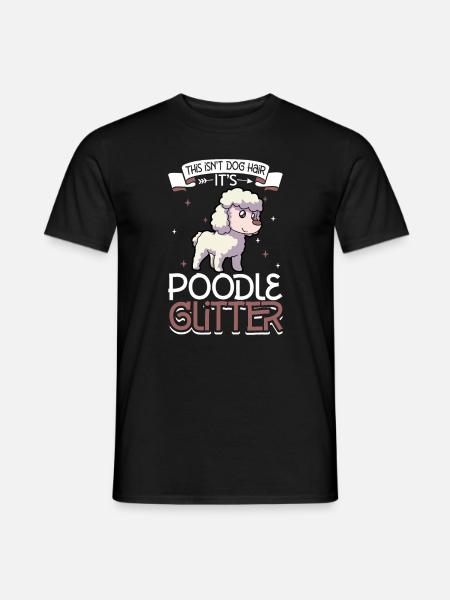 Poodle Glitter - Men's T-Shirt - black