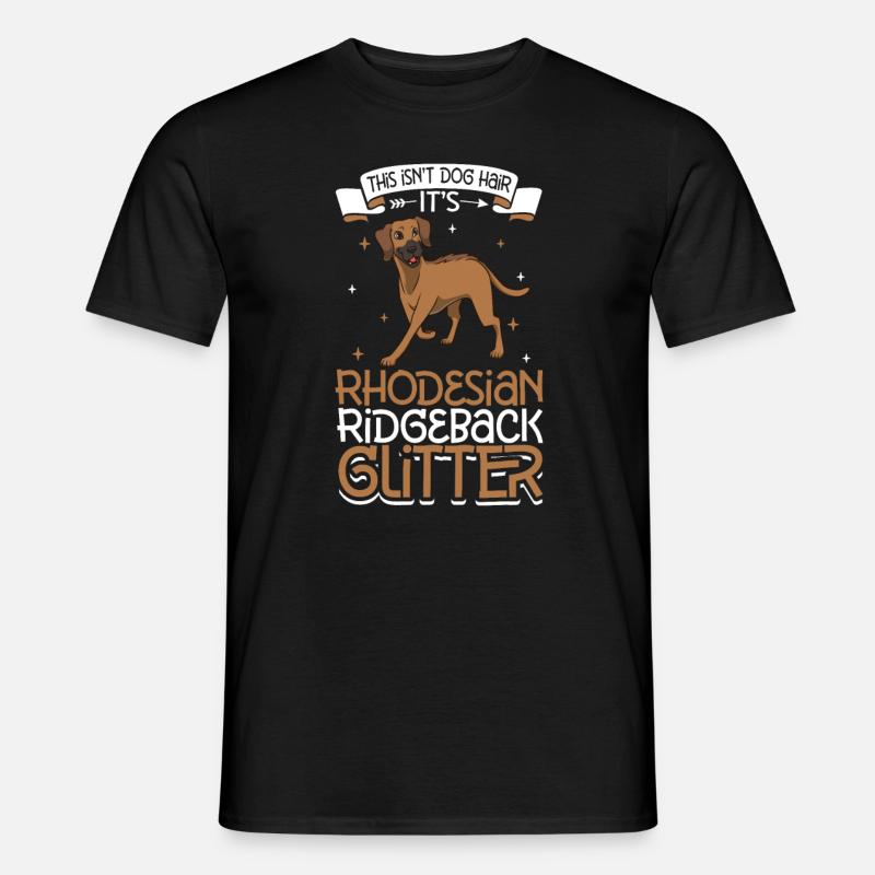 Rhodesian Ridgeback Glitzer - Männer T-Shirt - Schwarz