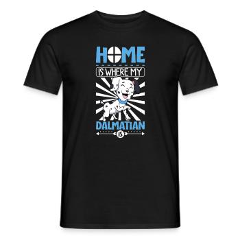 Home is where my Dalmatian is - Dalmatiner - Men's T-Shirt - black - Front - AI Model Male 178 light (178cm)