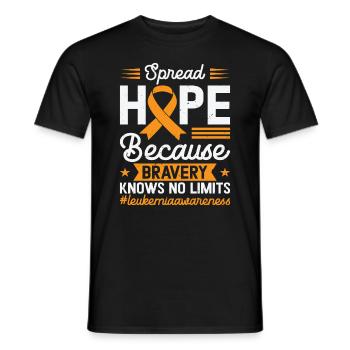 Leukämie-Krebs-Bewusstseins-Schleife - Männer T-Shirt - Schwarz - Vorne - AI Model Male 178 light (178cm)