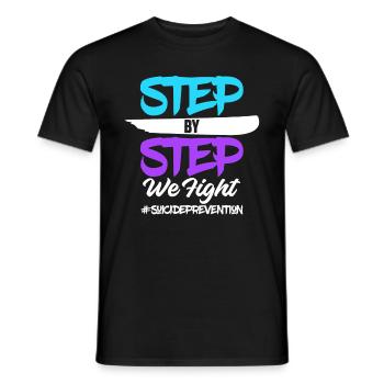 988 Semaine du Mois de la prévention du suicide - T-shirt homme - noir - Devant - AI Model Male 178 light (178cm)