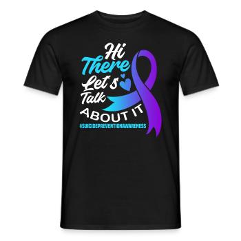 Mental Health Awareness Week 988 Suicide - Men's T-Shirt - black - Front - AI Model Male 178 light (178cm)
