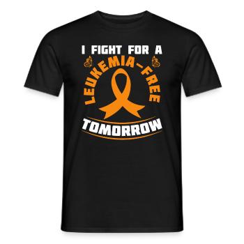 Leukemia Survivor Cancer Ribbon Leukemia - Men's T-Shirt - black - Front - AI Model Male 178 light (178cm)