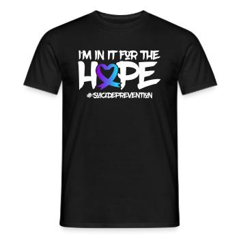 Mental Health Support Product Suicide Prevention - Men's T-Shirt - black - Front - AI Model Male 178 light (178cm)
