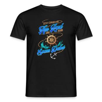 Kapitän Geschenk für Seefahrer Fähre Segeln I - Männer T-Shirt - Schwarz - Vorne - AI Model Male 178 light (178cm)