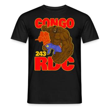 243 RDC - T-shirt homme - noir - Devant - AI Model Male 178 light (178cm)