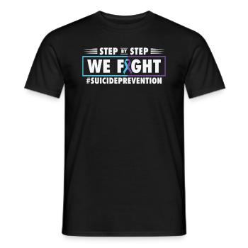 988 Suicide Prevention Awareness Month Mental - Men's T-Shirt - black - Front - AI Model Male 178 light (178cm)