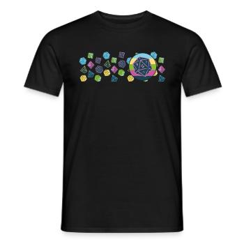 RPG Cube Jeu de rôle Quête secondaire - T-shirt homme - noir - Devant - AI Model Male 178 light (178cm)