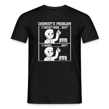 Chemiker Lustiges Geschenk für Chemie Lehrer - Männer T-Shirt - Schwarz - Vorne - AI Model Male 178 light (178cm)