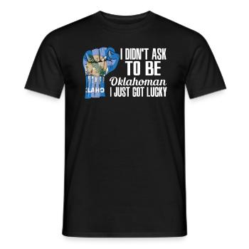 Oklahoman Amerikaner US-Patriot USA Gewachsen - Männer T-Shirt - Schwarz - Vorne - AI Model Male 178 light (178cm)