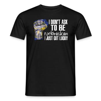 Nebraska Amerikaner US-Patriot USA Gewachsen - Männer T-Shirt - Schwarz - Vorne - AI Model Male 178 light (178cm)