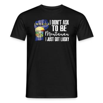 Montanan Américain US Patriot États-Unis cultivé Montana - T-shirt homme - noir - Devant - AI Model Male 178 light (178cm)