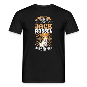 Jesus und mein Jack Russel Terrier - Männer T-Shirt - Schwarz - Vorne - AI Model Male 178 light (178cm)