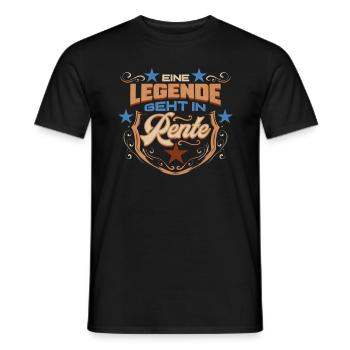 Rentner Geschenk für Ruhestand Legende Geht In - Männer T-Shirt - Schwarz - Vorne - AI Model Male 178 light (178cm)