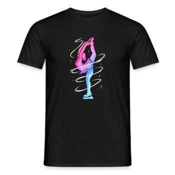 Figure skater gift for figure skating - Men's T-Shirt - black - Front - AI Model Male 178 light (178cm)