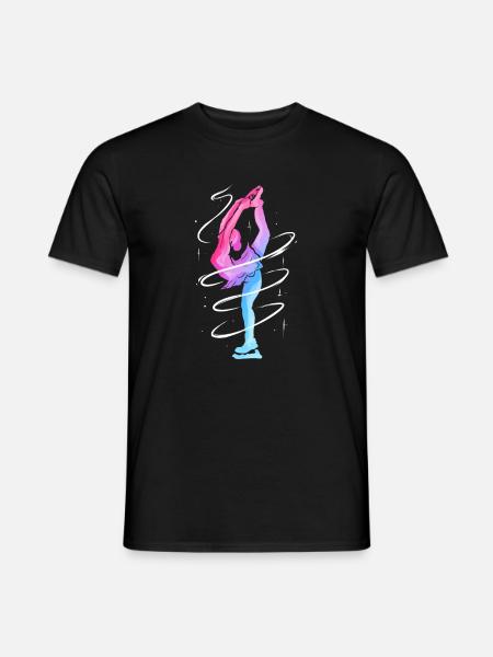 Eiskunstläuferin Geschenk für den Eiskunstlauf - Männer T-Shirt - Schwarz