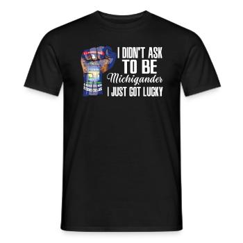 Michigander Amerikaner US-Patriot USA Gewachsen - Männer T-Shirt - Schwarz - Vorne - AI Model Male 178 light (178cm)