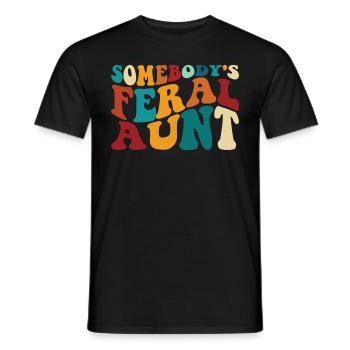 Jemandes wilde Tante lustige sarkastische wilde Ta - Männer T-Shirt - Schwarz - Vorne - AI Model Male 178 light (178cm)