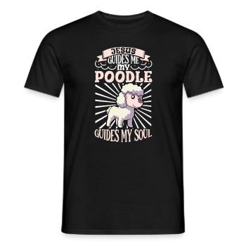 Jésus et mon caniche - T-shirt homme - noir - Devant - AI Model Male 178 light (178cm)