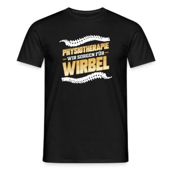 Physiotherapeut Lustig Physiotherapie Wir Sorgen - Männer T-Shirt - Schwarz - Vorne - AI Model Male 178 light (178cm)