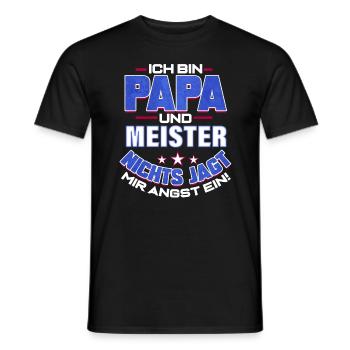 Meister Abschluss Papa Geschenk Meisterbrief - Männer T-Shirt - Schwarz - Vorne - AI Model Male 178 light (178cm)