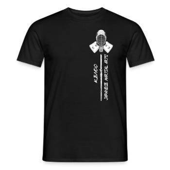 Kendo Men and Shinai - Kendo - Men's T-Shirt - black - Front - AI Model Male 178 light (178cm)