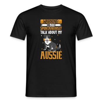 Australian Shepherd Lover - Men's T-Shirt - black - Front - AI Model Male 178 light (178cm)