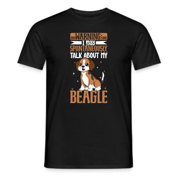 Beagle Lover - Men's T-Shirt - black - Front - AI Model Male 178 light (178cm)