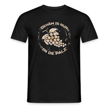 Pfalz Dialekt Pfälzer Wein Design für Pälzer - Männer T-Shirt - Schwarz - Vorne - AI Model Male 178 light (178cm)