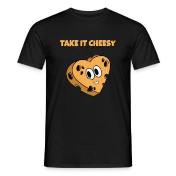 Cheese Addiction Gift for Low Carb Chef I Take It - Men's T-Shirt - black - Front - AI Model Male 178 light (178cm)