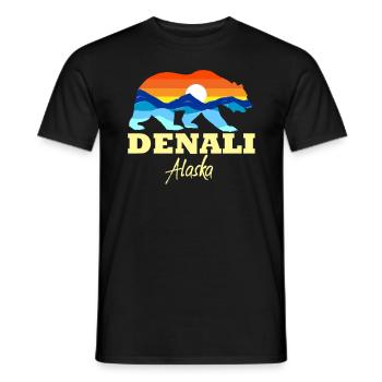 Denali Nationalpark Bear Denali Alaska Denali - Männer T-Shirt - Schwarz - Vorne - AI Model Male 178 light (178cm)
