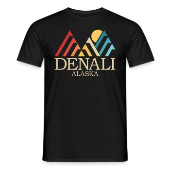 Denali Nationalpark Denali Alaska Denali - Männer T-Shirt - Schwarz - Vorne - AI Model Male 178 light (178cm)