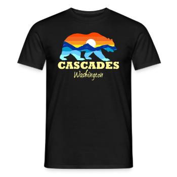 Cascades National Park Bear Cascades WashingtonCam - Männer T-Shirt - Schwarz - Vorne - AI Model Male 178 light (178cm)