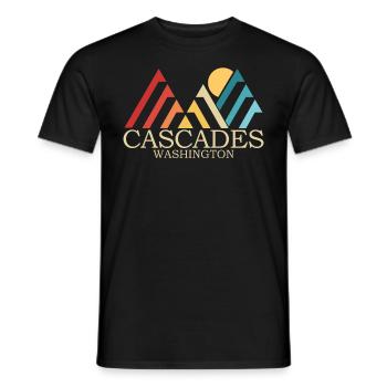 Cascades National Park Cascades Washington - Männer T-Shirt - Schwarz - Vorne - AI Model Male 178 light (178cm)