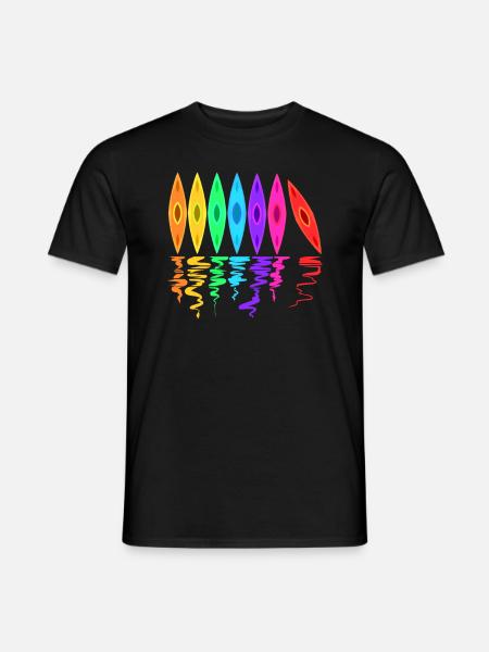 Colorful Kayaks Gift for Kayaker Paddle - Men's T-Shirt - black