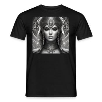 Mystical Fantasy Woman - Men's T-Shirt - black - Front - AI Model Male 178 light (178cm)