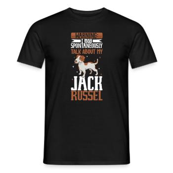 Jack Russel Terrier Lover - Men's T-Shirt - black - Front - AI Model Male 178 light (178cm)