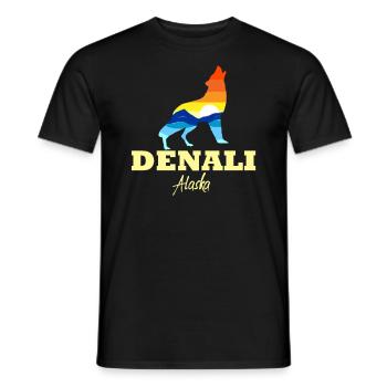 Denali Nationalpark Wolf Denali Alaska Denali - Männer T-Shirt - Schwarz - Vorne - AI Model Male 178 light (178cm)