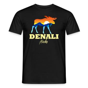 Denali Nationalpark Moose Denali Alaska Denali - Männer T-Shirt - Schwarz - Vorne - AI Model Male 178 light (178cm)