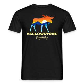 Yellowstone National Park Moose Wyoming - Männer T-Shirt - Schwarz - Vorne - AI Model Male 178 light (178cm)