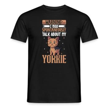 Amoureux du Yorkshire Terrier - T-shirt homme - noir - Devant - AI Model Male 178 light (178cm)