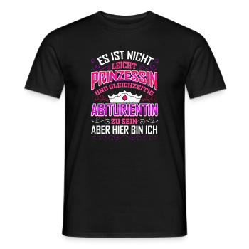 Abiturientin Abschluss Geschenk Prinzessin Abitur - Männer T-Shirt - Schwarz - Vorne - AI Model Male 178 light (178cm)