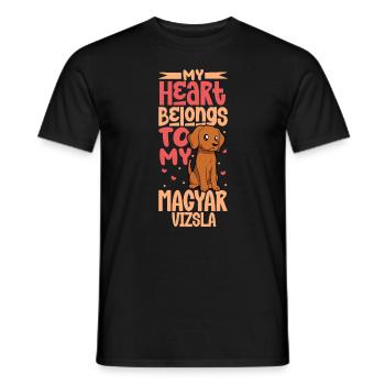 Dog Love - Magyar Vizsla - Men's T-Shirt - black - Front - AI Model Male 178 light (178cm)