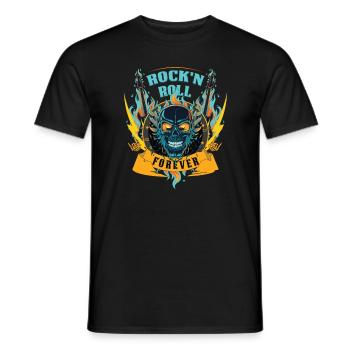 Rock n Roll Forever Skull Rocker cadeau - T-shirt homme - noir - Devant - AI Model Male 178 light (178cm)