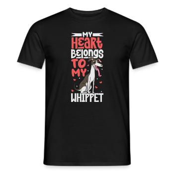 Amour de chien - Whippet - T-shirt homme - noir - Devant - AI Model Male 178 light (178cm)