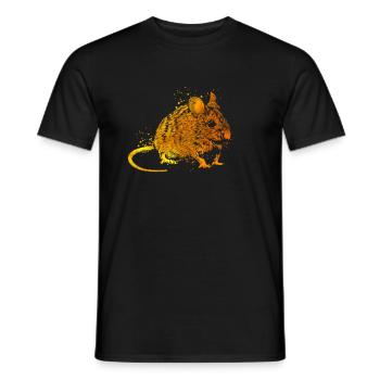 Farbenfrohe Maus - Männer T-Shirt - Schwarz - Vorne - AI Model Male 178 light (178cm)
