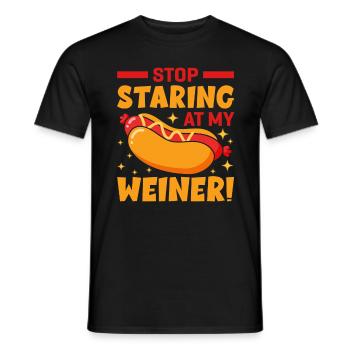 Hot-dog Ne vous fixez pas sur ma saucisse viennoise - T-shirt homme - noir - Devant - AI Model Male 178 light (178cm)